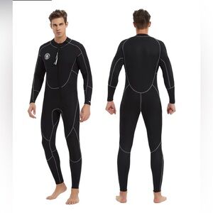 Lemorecn 3mm Men’s Neoprene Wetsuit Front Zip 3XL